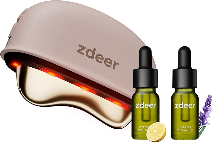 ZDEER LED Red Light Therapy Face & Neck Massager, Electric Heated Gua Sha by zdeer