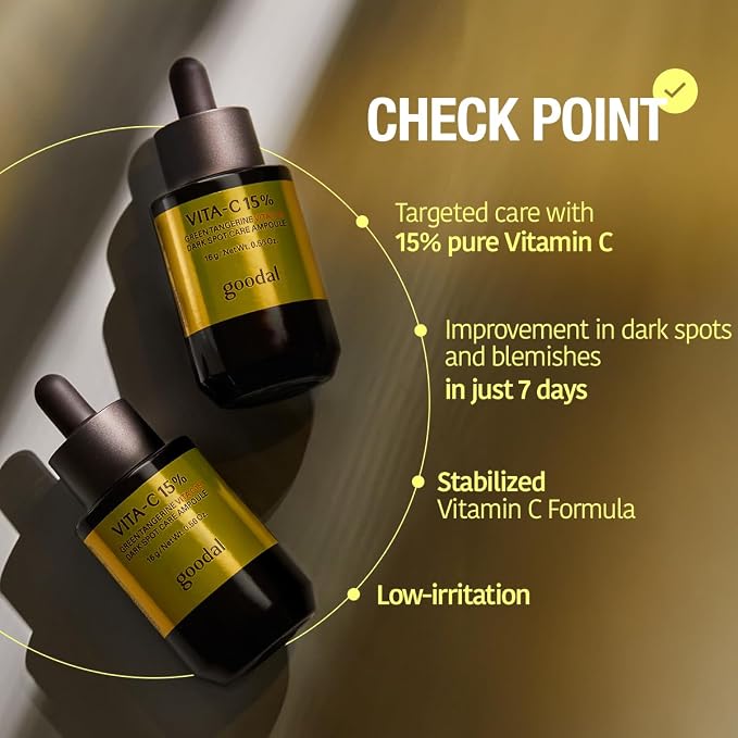 GOODAL Green Tangerine Vita C 15 Ampoule, Korean Skin Care, Vitamin C Serum - Image 8