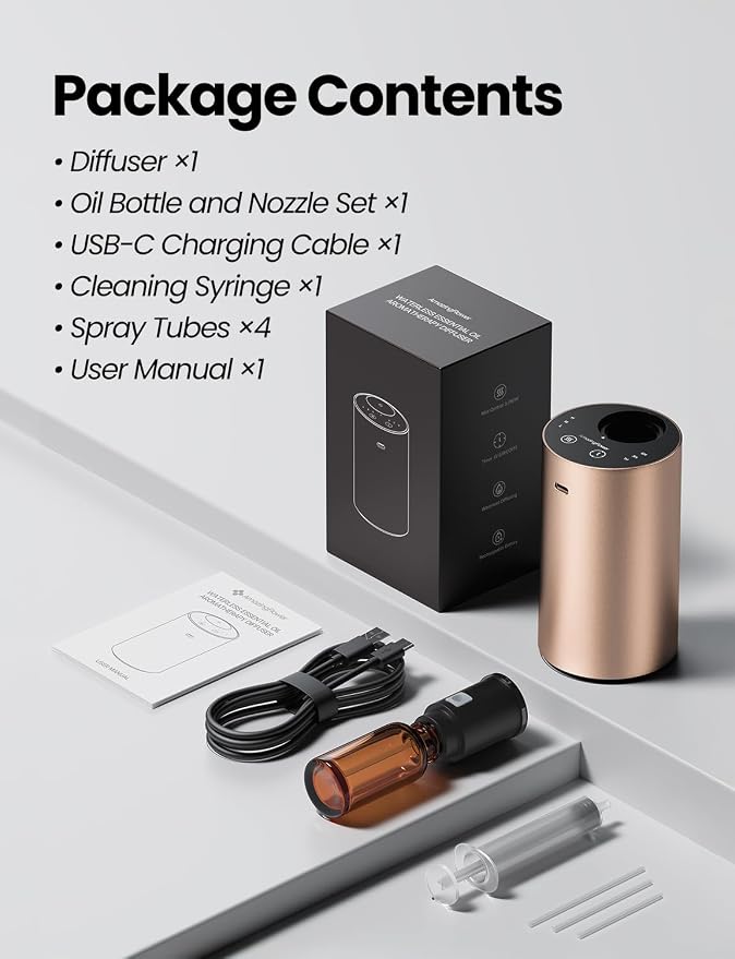 Waterless Essential Oil Diffuser, Rechargeable Scent Diffusers - Image 9