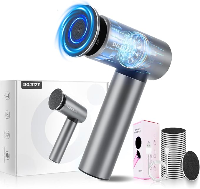 Premium Electric Foot Callus Remover, Ergonomic T-Grip 2600mAh Rechargeable 3 by DGJUZE