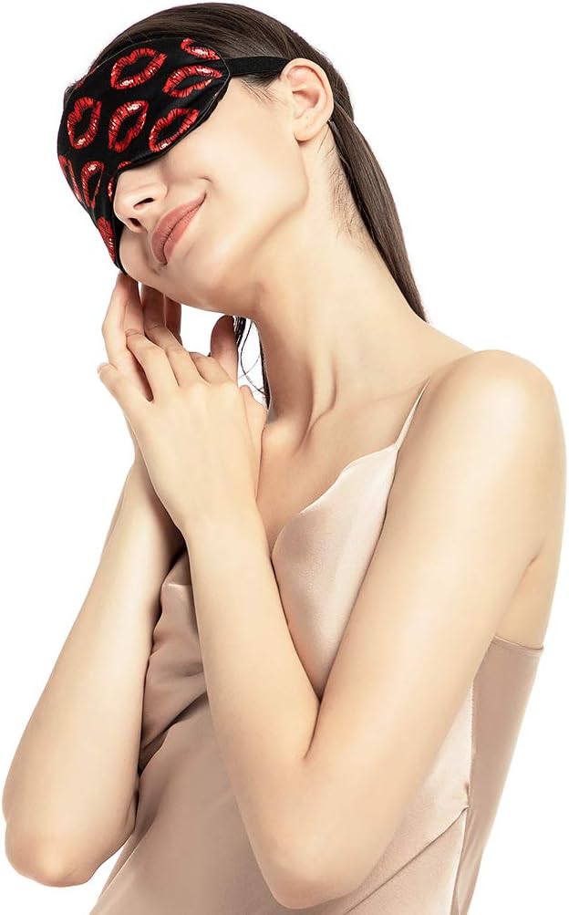 100% Mulberry Silk Sleep Mask Blackout, Cute Natural Sleeping Mask - Image 3