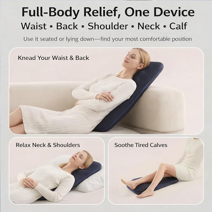 Back & Neck Massager with Heat for Pain Relief, FSA Full-Length Rolling Massage - Image 6