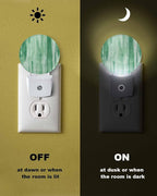 Night Lights Auto Sensor Green Abstract Graffiti Night Light Art Painting Round - Image 6