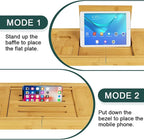 BFTOU Bamboo Bathtub Tray Expandable Bath Table Tray Bathtub Caddy - Image 6