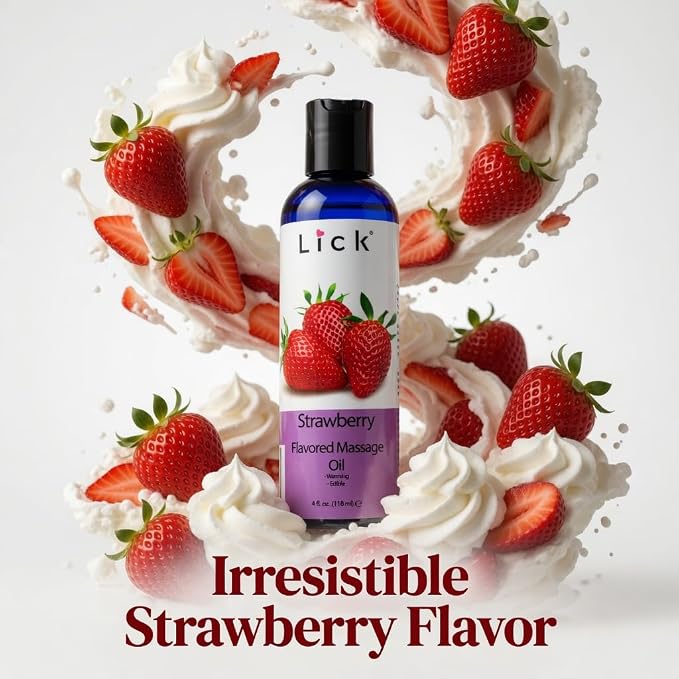 Lick Strawberry Flavored Massage Oil - Image 2