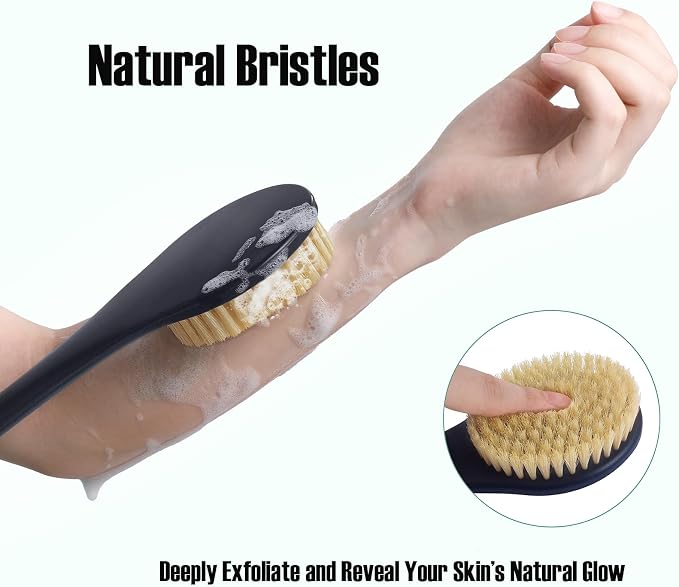 17-Inch Back Scrubber for Shower, Anti-Slip Exfoliating Body Brush for Bath - Image 3