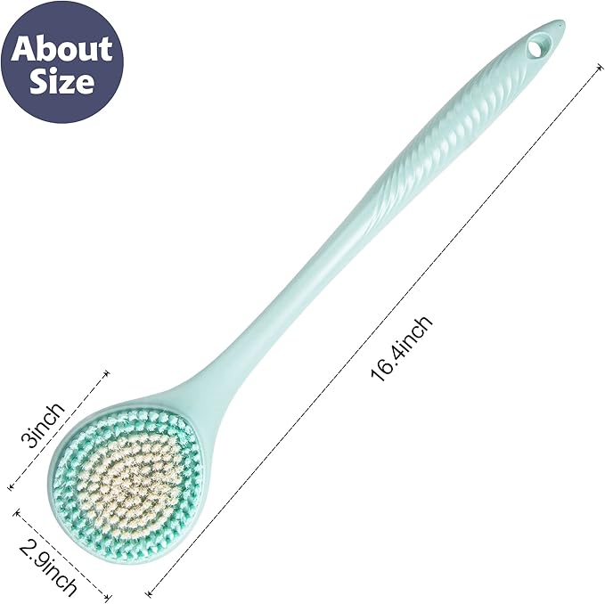 BEDELITE Back Scrubber for Shower, Soft Bath Brush Long Handle for Men & Women - Image 3