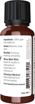 NOW Essential Oils, Pine Needle Oil, Purifying Aromatherapy Scent, Steam - Image 2