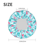 Pink Flamingos Shower Cap For Women Reusable Waterproof Double Layers Bath Cap - Image 5
