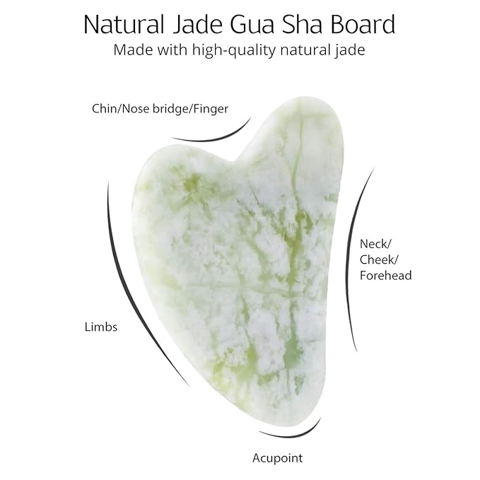 BAIMEI IcyMe Jade Roller & Gua Sha Set Face Roller and Gua Sha Facial Tools - Image 5
