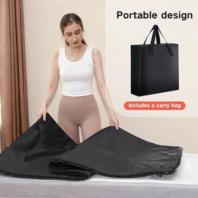 Infrared Sauna Blanket for Home, Low EMF Carbon Crystal Heating, Portable Dry - Image 6