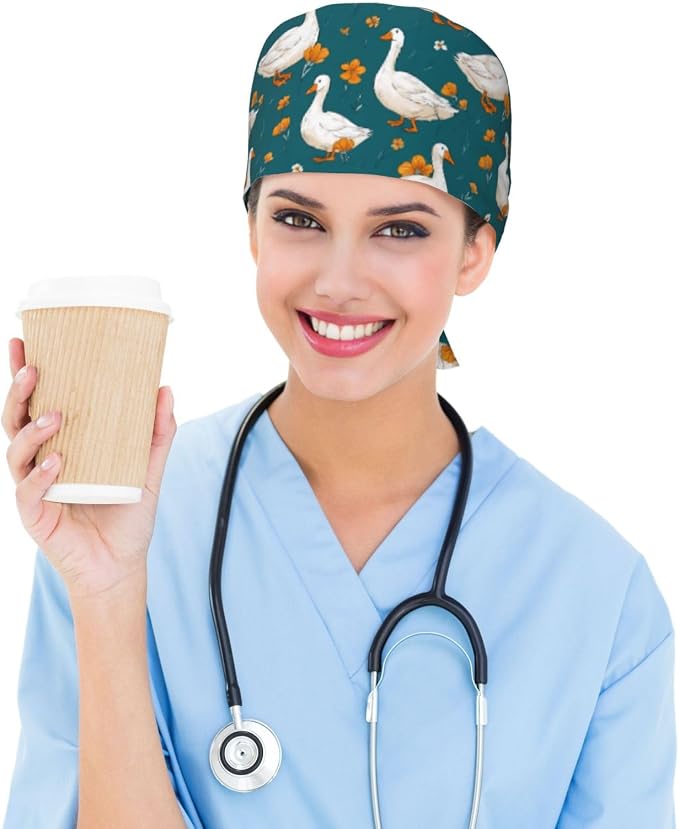 Alligator Ice Cream Working Cap, Scrub Cap - Image 6