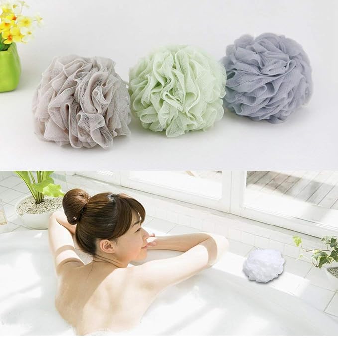 BTYMS Bath Sponge Shower Loofahs 60g Mesh Pouf Bath Scrunchies Body Wash Puff - Image 8