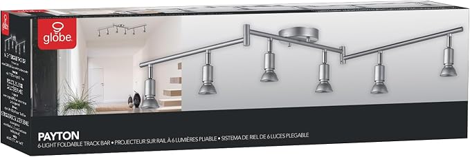 Globe Electric 59351 Payton 6-Light Foldable Track Lighting, Matte Silver - Image 11