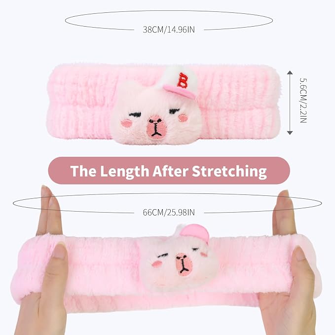 Spa Headband for Washing Face, 2 Pack Cute Halloween Hair Band for Shower Yoga - Image 7