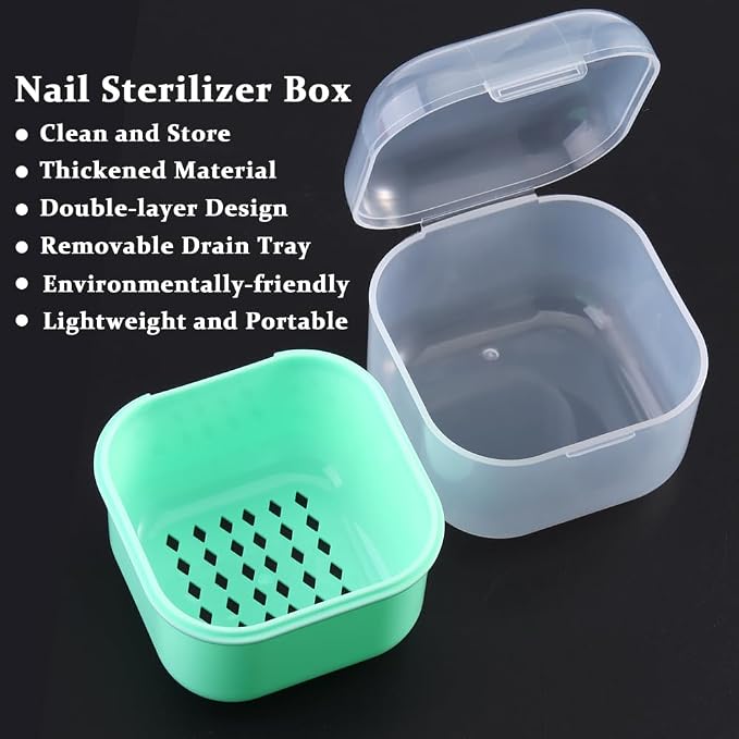 Nail Tool Sterilizer Box Plastic Sterilization Tray - Image 2