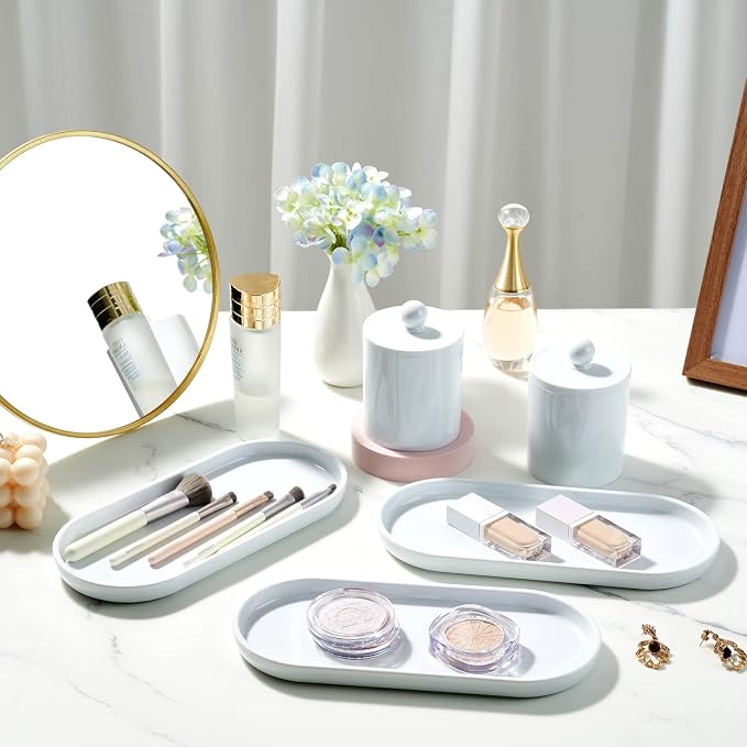 SheeChung Acrylic Vanity Tray Bathroom Storage Tray, 9.65 in x 4.5 in Catchall - Image 4