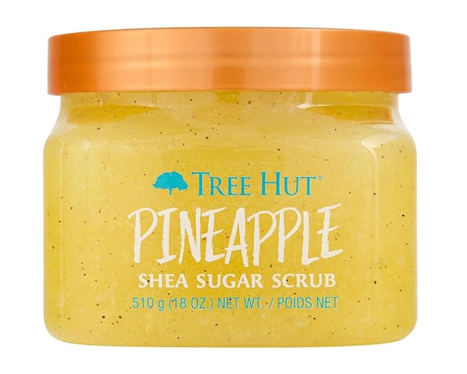 Tree Hut Pineapple Shea Sugar Scrub, Exfoliating, Hydrating & Moisturizing Body by TreeHut