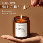 Pumpkin Spice Scented Candles for Home, Natural Soy Wax Aromatherapy Non Toxic - Image 5