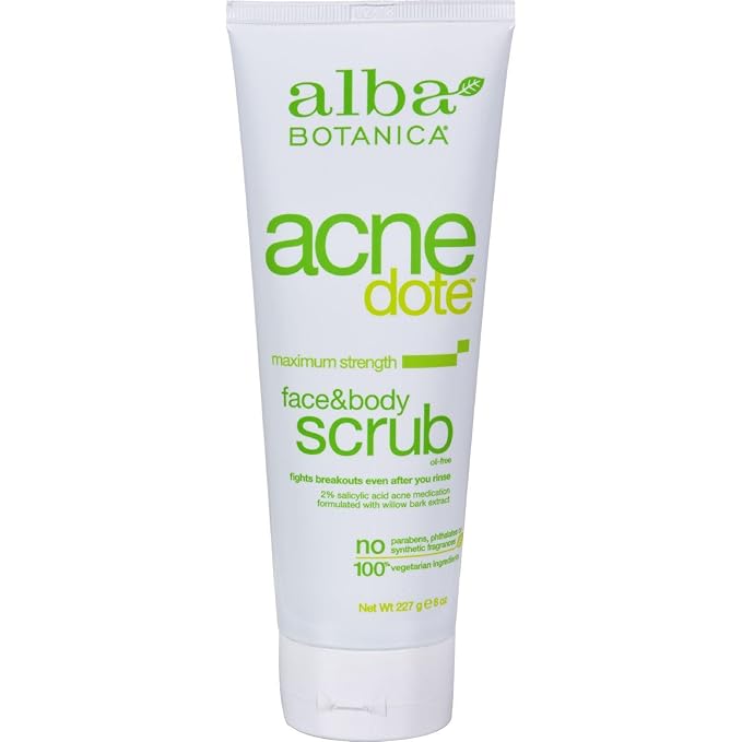 Alba Botanica Natural Acnedote Face & Body Scrub, 8 Fl Oz by AlbaBotanica