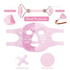 ZNÖCUETÖD Ice Face Facial Jade Roller and Ice Face Mask Cold Cooling Gel Mask - Image 7