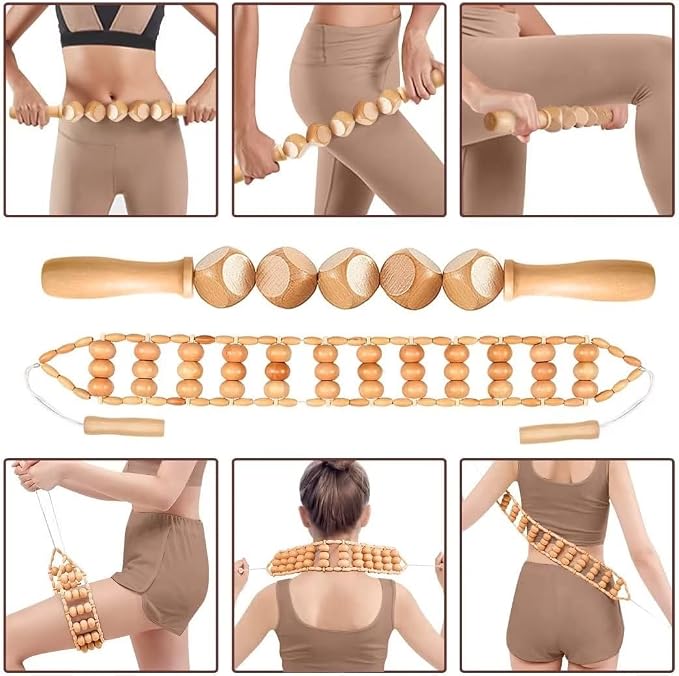 10-in-1 Wood Therapy Massage Tools Gua Sha Wooden Massager - Image 6