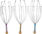 rosenice Scalp Massager Hand Held Therapeutic Head Scratcher Steel Wire Head by rosenice