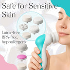 Facial Cleansing Brush Face Scrubber, 7-in-1 Electric Spin Cleanser Brushes - Image 4