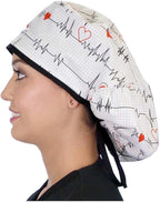 Sparkling EARTH Big Hair Ponytail Classic Surgical Style Scrub Working Cap - Image 5
