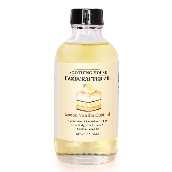 Lemon Vanilla Custard Oil with All-Natural Moisturizing Body Oil - Image 2