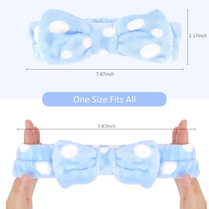 8 Pack Spa Headband for Washing Face Stocking Stuffers Skincare Headbands Bulk - Image 5