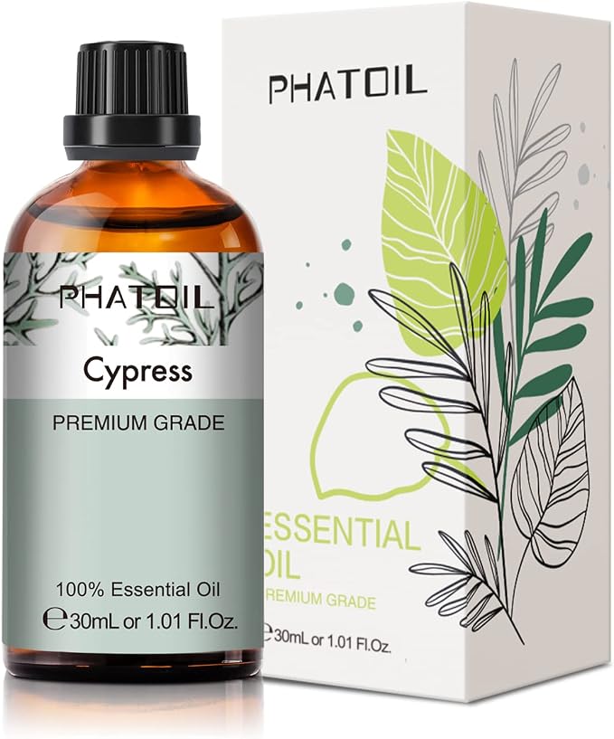 Cypress Essential Oil, 1.01Fl.Oz PHATOIL Pure Essential Oil Singles by PHATOIL
