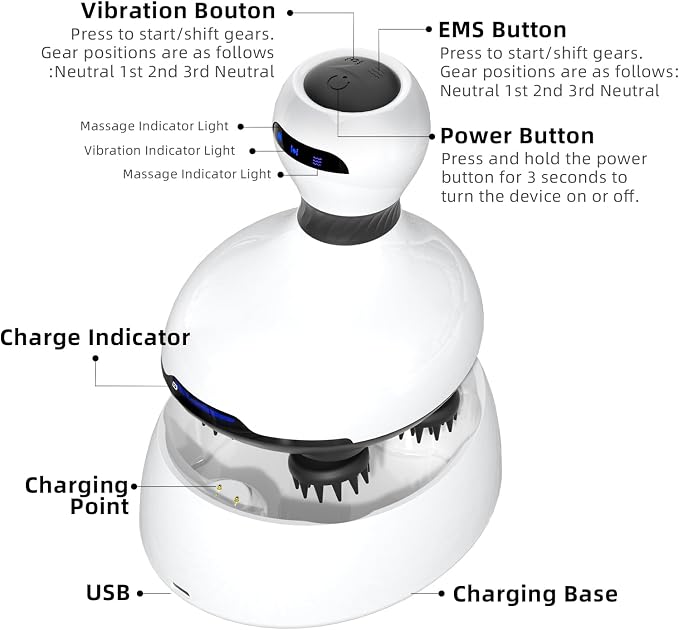 Electric Scalp Massager, EMS Stimulation Head Massager - Image 4