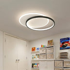 Shine LUEST Modern LED Ceiling Light Fixture Black Semi Flush Mount Light - Image 8