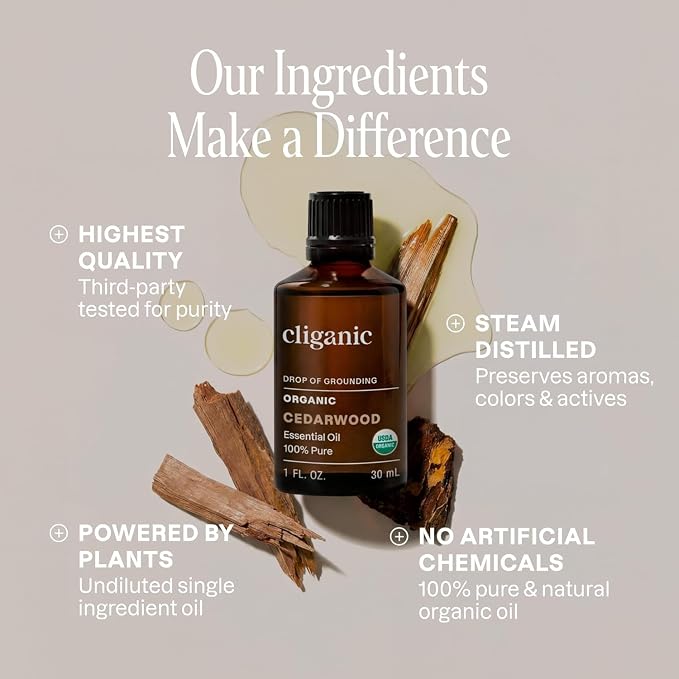 Cliganic Organic Cedarwood Essential Oil - Image 2