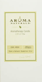 Aroma Naturals Holiday Essential Oil Vanilla & Peppermint Scented Pillar Candle - Image 4