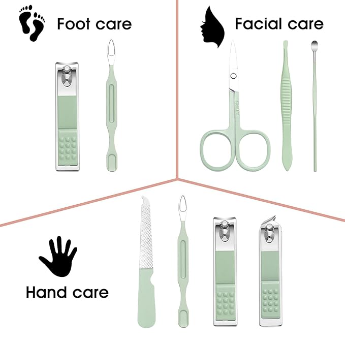 Manicure Set - 7 Pieces Professional Travel Nail Clippers - Image 4