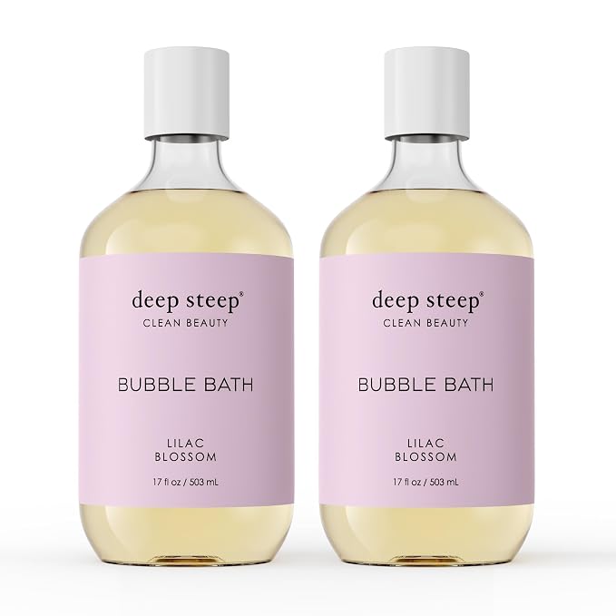 Deep Steep Bubble Bath, Lilac Blossom 17 oz – Hypoallergenic, Clinically Tested by DeepSteep