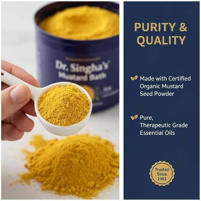 Dr. Singha's Mustard Bath Salts - 8 oz Herbal Bath Soak - Made in USA - Image 10