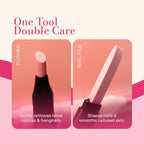 2PCS Victory Ceramic Stone Two-Way Nail Pusher & File Cuticle Trimmer Manicure - Image 3
