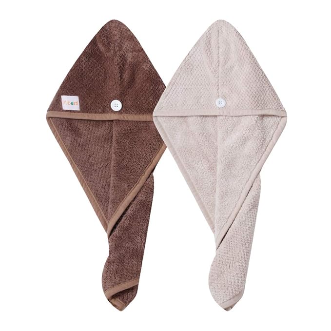 M-bestl 2 Pack Hair Drying Towels, Hair Wrap Towels, Absorbent Microfiber Hair - Image 2