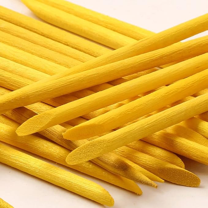 100 Pcs Orange Wood Nail Sticks Double Sided Multi Functional Cuticle Pusher - Image 6