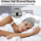 Sleep Cap Bonnet for Sleeping Black Women, Adjustable Cooling Ice Silk Lined - Image 3