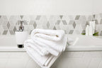 ZUPERIA White Bath Towels Bulk 12 Pack - Image 6