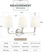 Bathroom Light Fixtures, Brushed Nickel Vanity Lights - Image 2