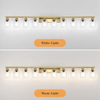 Gold Bathroom Vanity Light, 10-Light Brushed Gold Bathroom Light Fixtures - Image 8