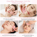 URAQT Gua Sha Facial Tools Rose Quartz Guasha Tools - Image 5