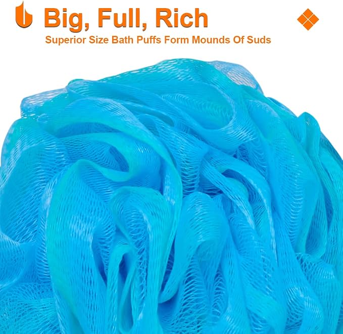 Urbanstrive Shower Bath Sponge XL 75g Soft Shower Loofahs Balls - Image 3