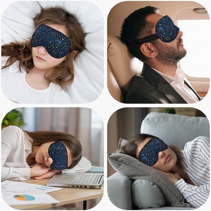 Space Planets Sleep Mask Eye Mask Comets Constellations Stars Night Sky - Image 5