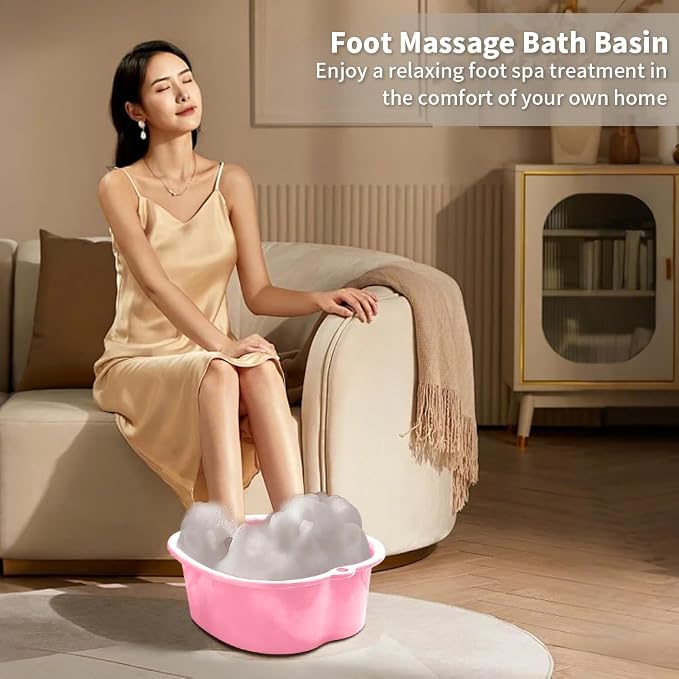 Foot Soaking Tub Large Size Foot Basin Sturdy Soaking Feet Bucket Massager Tub - Image 2